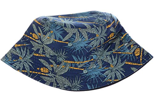 BYOS Unisex Trendy Reversible Lightweight Printed Bucket Hat Packable Outdoor - color: Midnight Blue Palm Tree