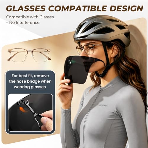 Full Cover Face Visor Protective, Tinted Full Face Shield Sun Protection - color: Black