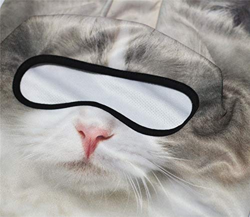 WTACTFUL 3D Animal Ears Balaclava, Breathable Face Mask for Halloween - color: Ragdoll Cat Meb-37