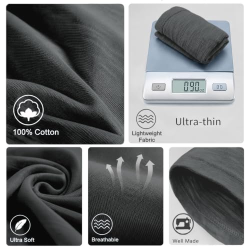 vidsel 100% Cotton Slouchy Beanie, Lightweight Summer Hats for Women Men - color: 1pc Dark Gray, size: Large