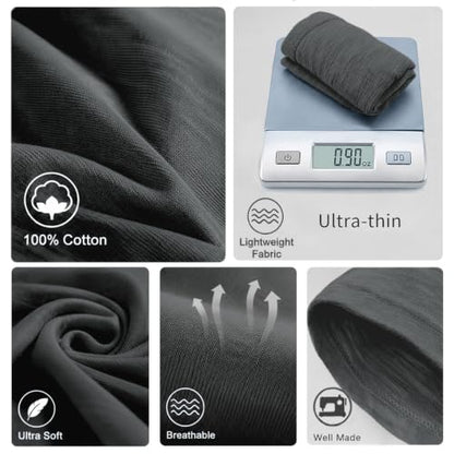 vidsel 100% Cotton Slouchy Beanie, Lightweight Summer Hats for Women Men - color: 1pc Dark Gray, size: Large