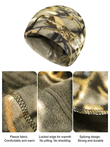 Geyoga 6 Pcs Fleece Beanie Fleece Skull Cap - color: Variegated Colors, size: One Size