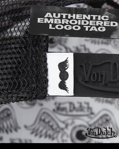 Von Dutch Unisex Velvet Trucker Hat, Curved Bill, Mesh Back, Snapback - color: Natural Leopard