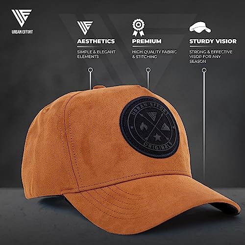 Urban Effort Trucker Hat for Men & Women, Mesh Back Baseball Cap, 5 Panel - color: Brown, style: Classic Snapback
