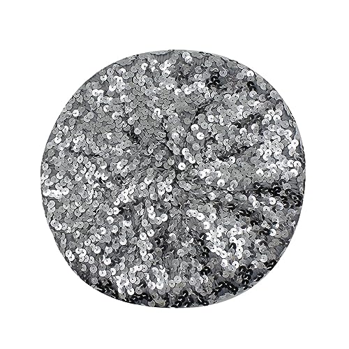 JUMISEE Sparkly Sequin Berets for Women Girls Fashion Beanie Hat Costume Accessories for Festival Party Dance - color: Silver