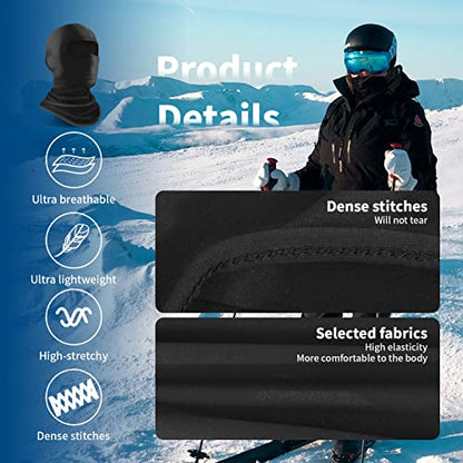 YESLIFE Summer Balaclava Ski Mask for Men&Women, Face Mask - color: Black 6