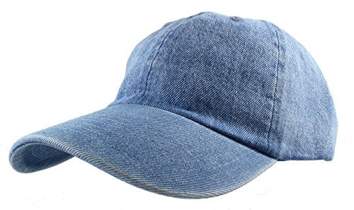 Gelante Baseball Cap Dad Hat 100% Cotton Polo Style Plain Blank Adjustable Size. - color: Denim Light Blue