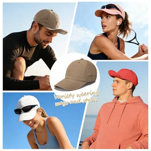 ZOORON Soft Brim Baseball Cap Low Profile Unstructured Dad Hat, Adjustable Washer Friendly Sport Hats for Golf Running - color: 1pack-brown
