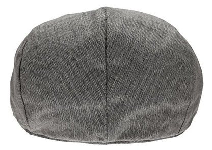 Men's Linen Flat Ivy Gatsby Summer Newsboy Hats - color: Grey, size: Large-X-Large