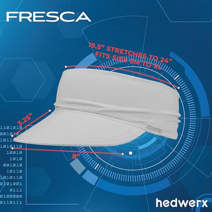 Fresca Self-Cooling Sun Visor Hat for Men and Women, FlexBrim, UPF +50 Sun Protection Visor - color: Black Topo