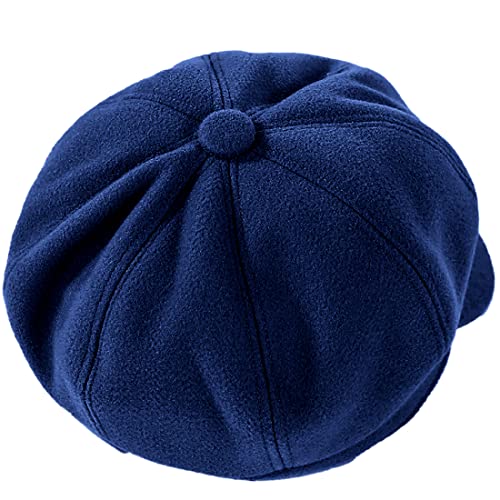 Newsboy Caps for Women Classic Beret Hats Autumn Winter Cap - color: Navy Blue