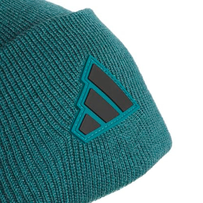 adidas Men's Wide Cuff Slouchy Beanie - color: Legacy Teal Green/Black/Post Season, size: One Size