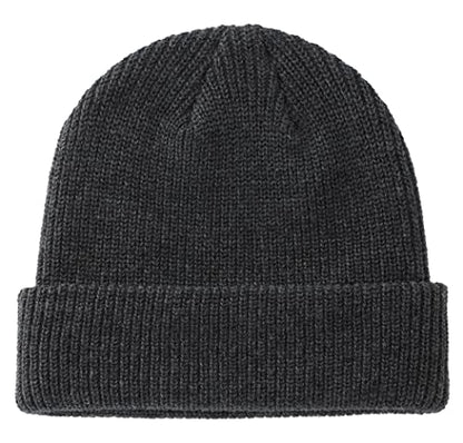 Connectyle Classic Double Layer Knit Beanie Hat Warm Thick Acrylic Winter Hats Daily Cuffed Beanies Watch Hat for Men Women - color: Charcoal Grey