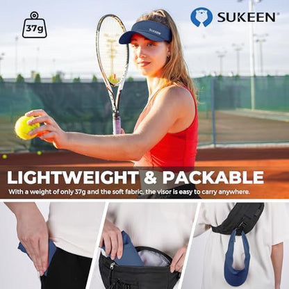Sukeen Lightweight Sports Sun Visor Hat for Men Women - color: Navy Blue