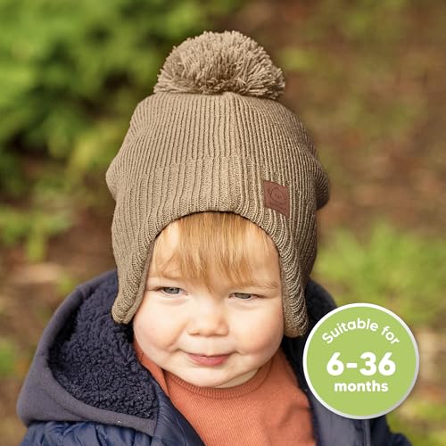 KeaBabies Baby Beanies, Winter Baby Hats for Boys, Girls (Taupe, 6-36M) - color: Taupe