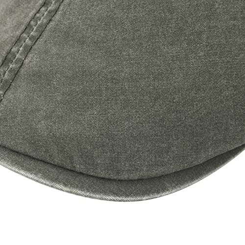 VOBOOM Cotton Flat Cabbie Hat Gatsby Ivy Irish Hunting Newsboy Cap - color: Washed Army Green
