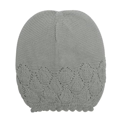 ZLYC Crochet Slouchy Beanie for Women Soft Lightweight Skull Cap - color: Solid Light Gray