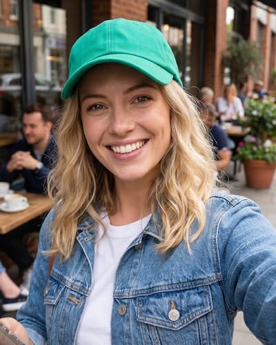 Lvaiz Womens Satin Lined Baseball Cap Washed Cotton Adjustable Dad Hat - color: Light Green