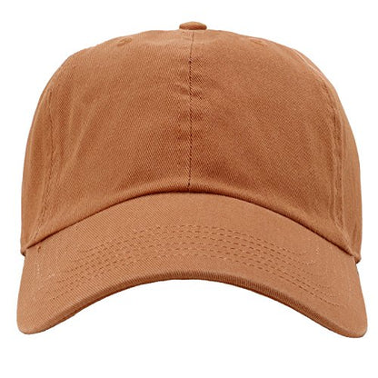 Falari Classic Baseball Cap Dad Hat 100% Cotton Soft Adjustable Size - color: Copper