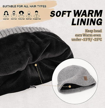 Wmcaps Winter Beanie for Men Women Fleece Lined Hat Warm Cuffed - color: Grey