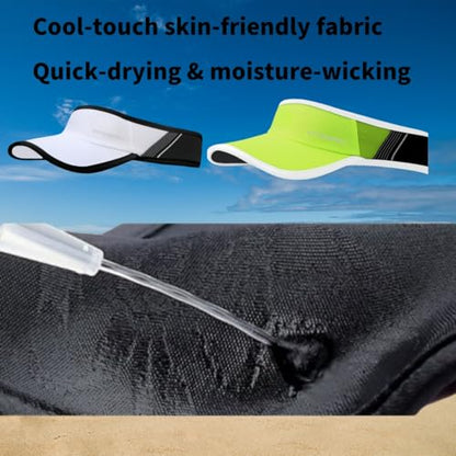 Cooling Sports Sun Visor Hat for Men & Women - color: Grey - B