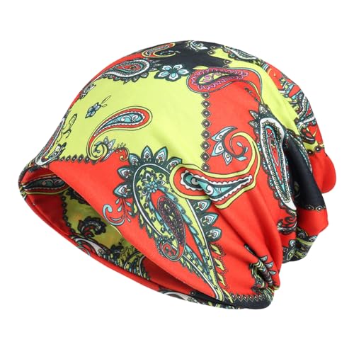 Jemis Sweet Heartwarming Breast Cancer Beanie Hat, Romantic Knitted Hat, Cancer Headwear Caps Baggy Skull Sleep Scarf - color: 2 Pack Green & Yellow