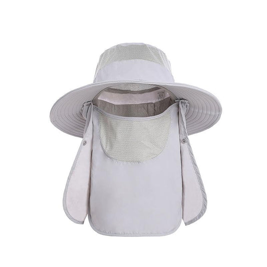 Sun Hat for Men Women Wide Brim Sun Protection Fishing Hat with Face Cover Neck Flap Outdoor UPF50+ Summer Outdoor - color: Sun Hat With Face Cover Neck Flap 03