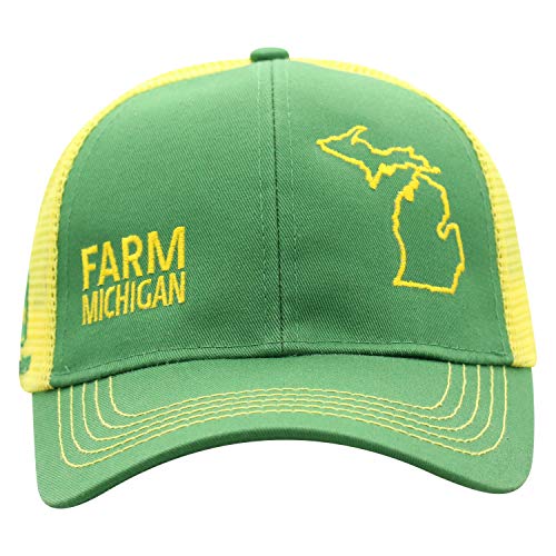 John Deere Farm State Pride Contrast Mesh Back Core Baseball Cap - color: Farm Michigan
