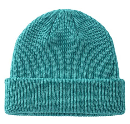 Connectyle Classic Double Layer Knit Beanie Hat Warm Thick Acrylic Winter Hats Daily Cuffed Beanies Watch Hat for Men Women - color: Lake Blue
