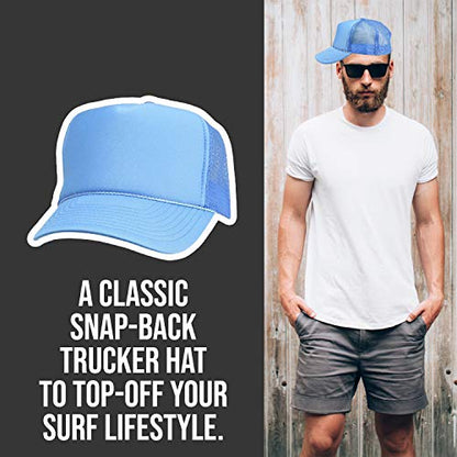 2 Packs Baseball Caps Blank Trucker Hats Summer Mesh Cap (2 FOR Price of 1) - color: Col Blue