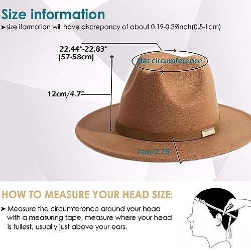 Fedora Hats for Men Wide Brim Panama Hat with Classic Belt - color: Z-beige Belt Khaki