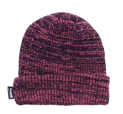 Milani Thinsulate 40 Gram Windchill Insulated Winter Cold Weather Beanie Skull Cap - color: Hot Pink/Black