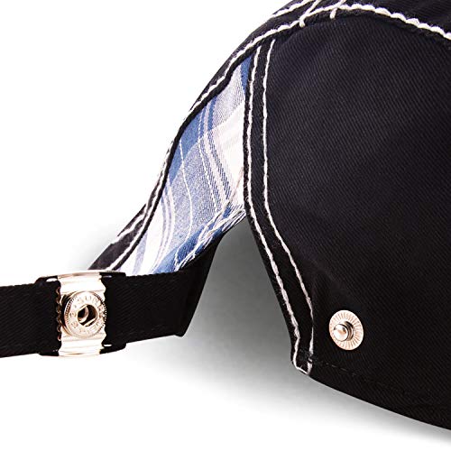 M MOACC Men Beret Hat Cotton Adjustable Newsboy Hats Cabbie Gatsby Cap Driving Flat Caps - color: Hat-t3-black
