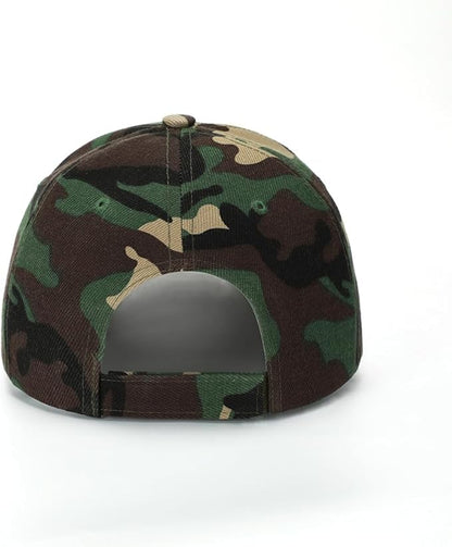 ZH Plain Adjustable Baseball Cap - Lot of 12 Unisex Blank Design Caps - color: Digital Camo