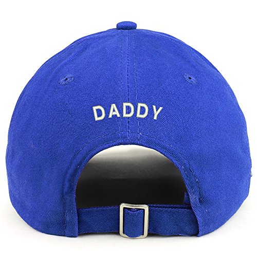 Trendy Apparel Shop Daddy (Back) Embroidered 100% Cotton Dad Hat - color: Royal