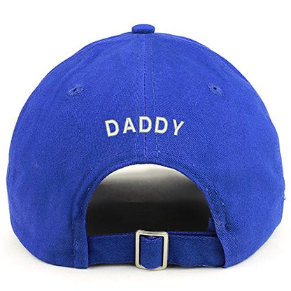 Trendy Apparel Shop Daddy (Back) Embroidered 100% Cotton Dad Hat - color: Royal