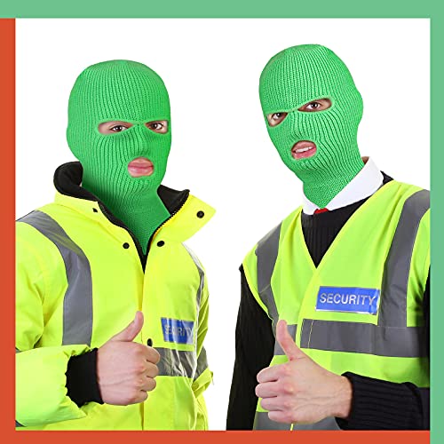 3 Hole Balaclava Ski Mask Cover Winter Knitted - color: Green, Orange, Black
