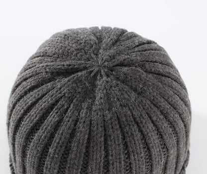Home Prefer Mens Winter Hat Wool Fleece Lined Knit Beanie Hat Warm Stocking Caps - color: Heather Grey