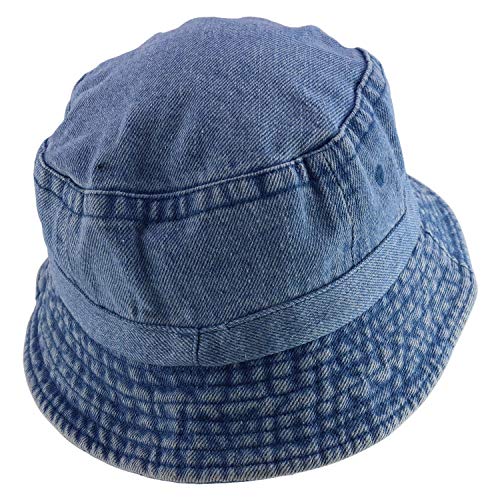 Armycrew Pigment Dyed Washed 100% Cotton Unisex Bucket Hat - color: Denim