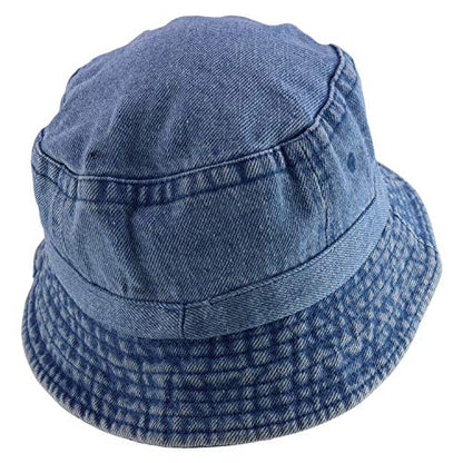 Armycrew Pigment Dyed Washed 100% Cotton Unisex Bucket Hat - color: Denim