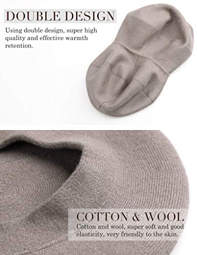 Sumolux Women Beret Hat French Beret Beanie Cap Classic Solid Color - color: Coffee, size: One Size