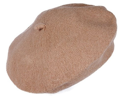 TOP HEADWEAR Wool Blend French Bohemian Beret - color: Tan