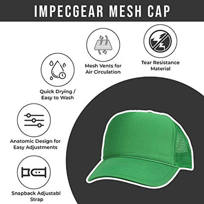 2 Packs Baseball Caps Blank Trucker Hats Summer Mesh Cap (2 FOR Price of 1) - color: Kelly