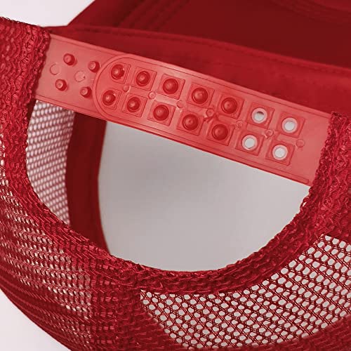 12 Pack Sublimation Hats for Men Blank Trucker Hats Bulk Snapback Mesh Women Baseball Caps DIY Custom 18 Colors - color: Red and White