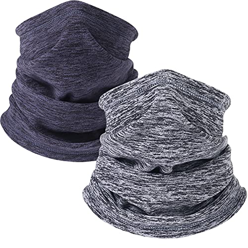 Winter Thermal Neck Warmer/Neck Gaiter Face Scarf/Face Cover Winter Ski Mask - Cold Weather Balaclava - color: Grey+dark Blue