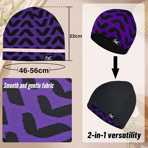 Waterproof Knit Beanie – for Women and Men - color: Purple