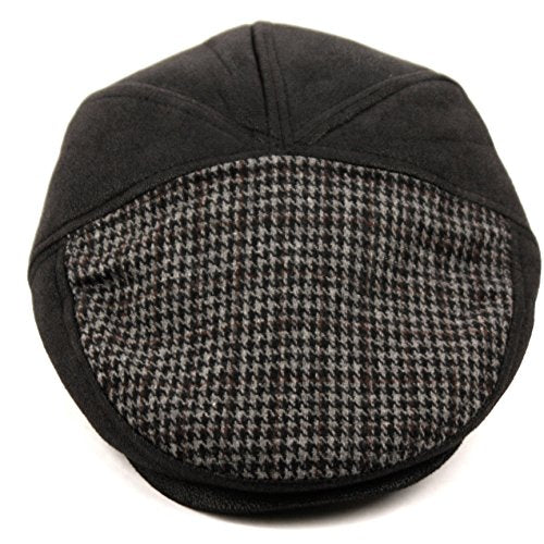 EPOCH Men's Contemporary Winter Wool Newsboy Ivy Hat - color: Iv2328black, size: Small-Medium