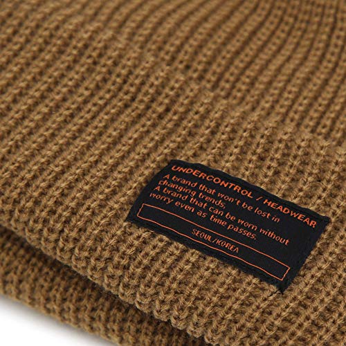 UNDERCONTROL Winter Trawler Fisherman Beanie Men Women Unisex Stylish Plain Docker Skull Hat Roll up Watch Cap Color Pack - color: Combat Desert