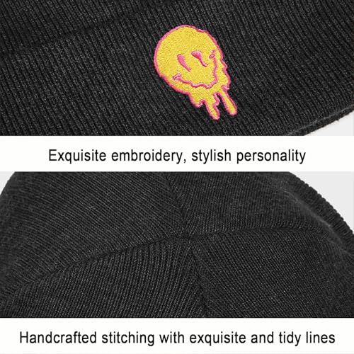 Cool Graphic Beanie for Men and Women - Black - color: Dinosaurs