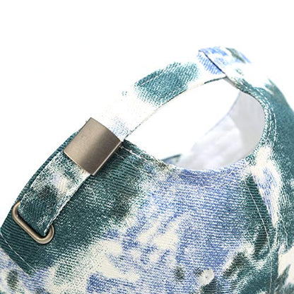 BEARUN Cotton Tie Dye Low Profile Cap Hiphop Baseball Cap Fashion Dad Hat - color: Green Light Blue